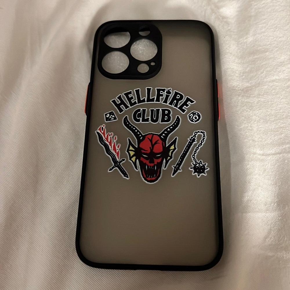 New iPhone 13 Pro hellfire club stranger things case